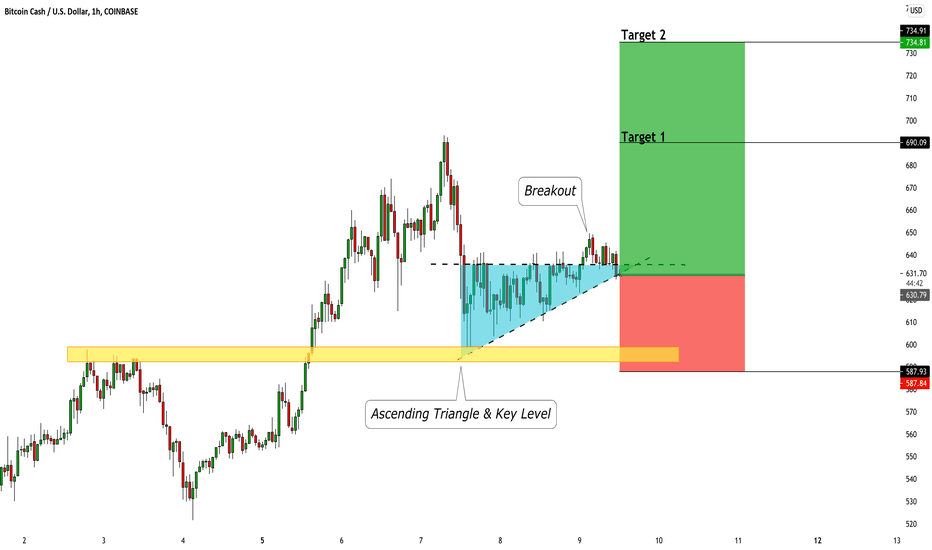 Bitcoin Cash (BCHUSD): Long Active! Target & Stop Loss