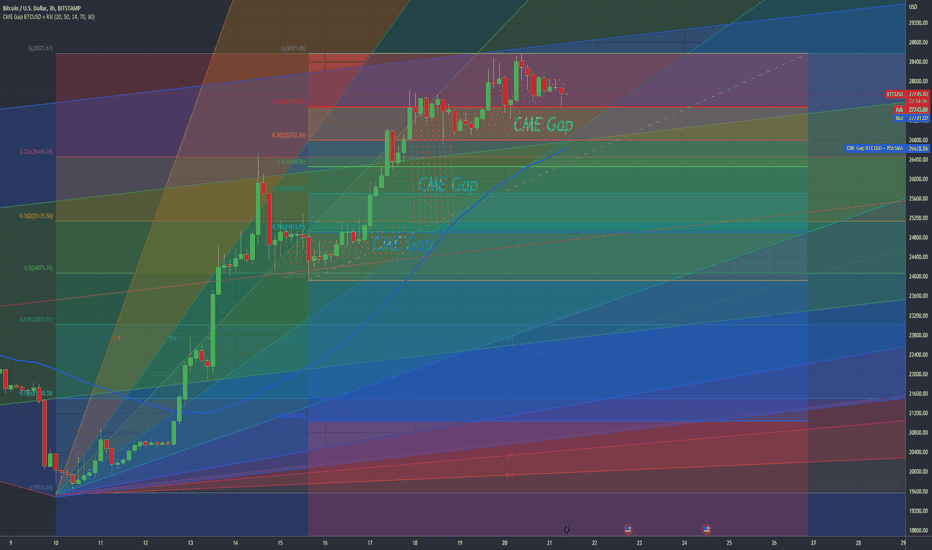 Testing my new CME Indicator with RSI BTCUSD