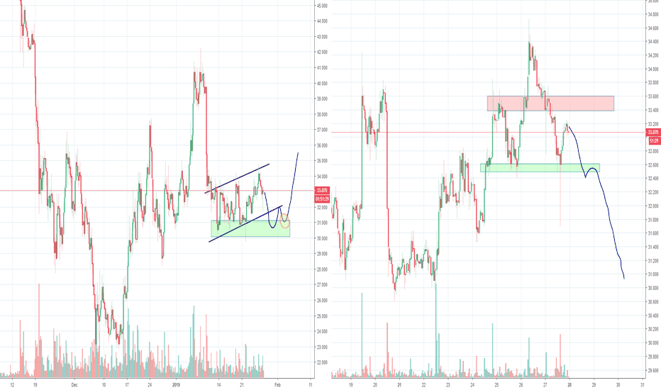 Litecoin LTC Bear flag and H&S