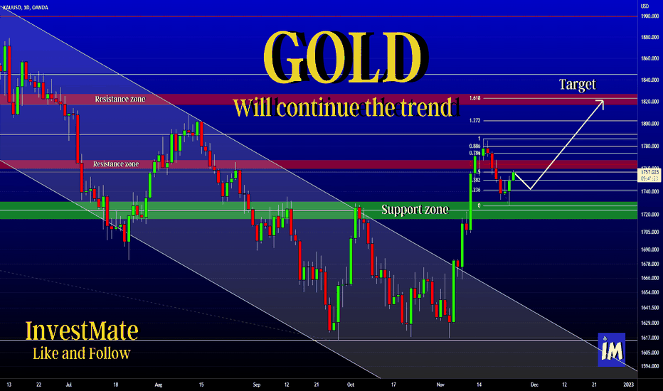 InvestMate|GOLD, Will continue the trend🥇