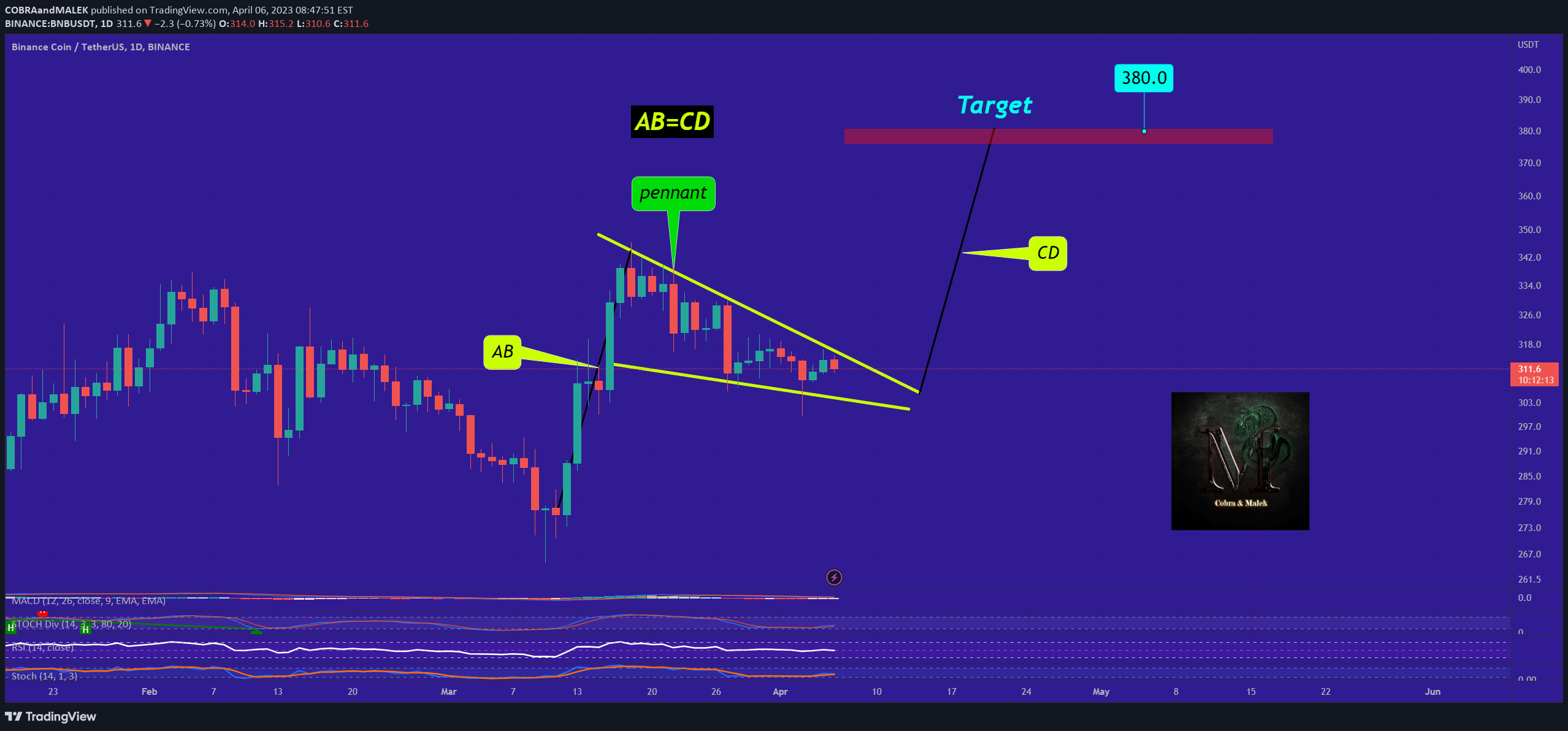 BINANCE:BNBUSDT Idea Chart Image by CobraVanguard