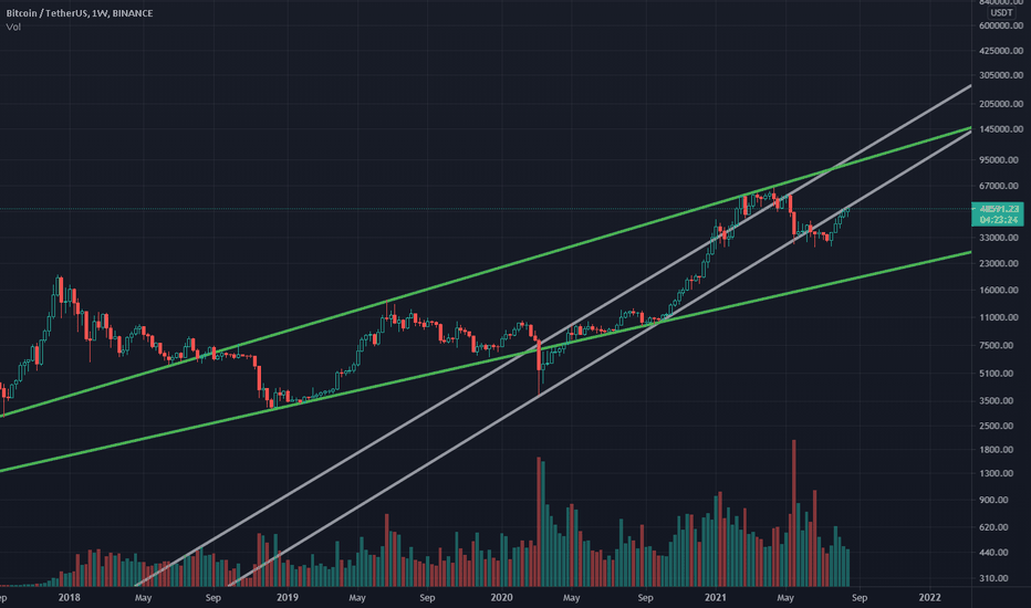 Simple BTC Log Chart Channels