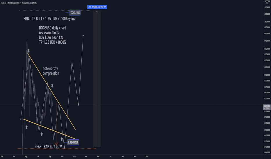 DOGEUSD D1: 1000% GAINS Best Level to BUY/HOLD(NEW)(SL/TP)