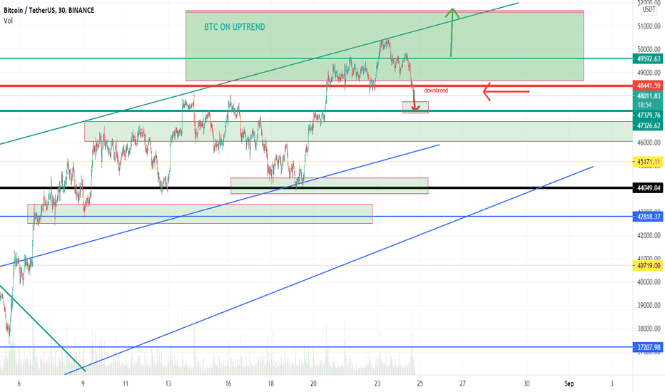 BTC - TIME FRAME CONFIRMED POSSIBLE 47300 AS FIRST TARGET