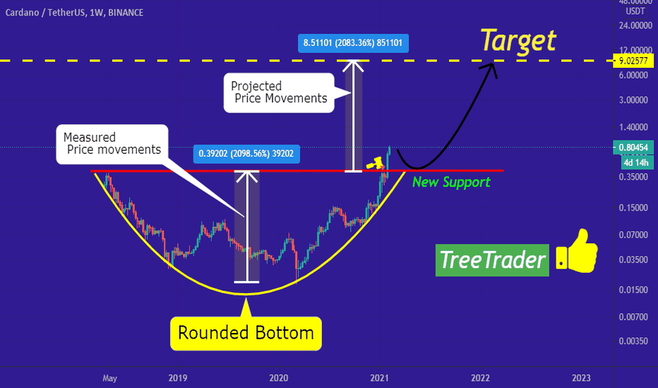 ADA/USDT can reach 10$ in long term