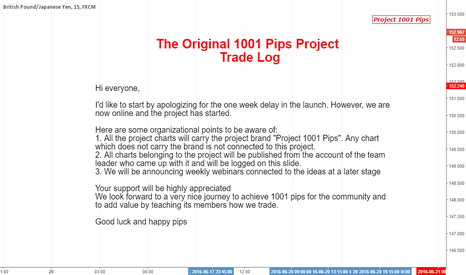 Project 1001 Pips Trade log...