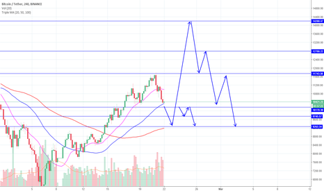 BTCUSD short term expected movements feb last week.