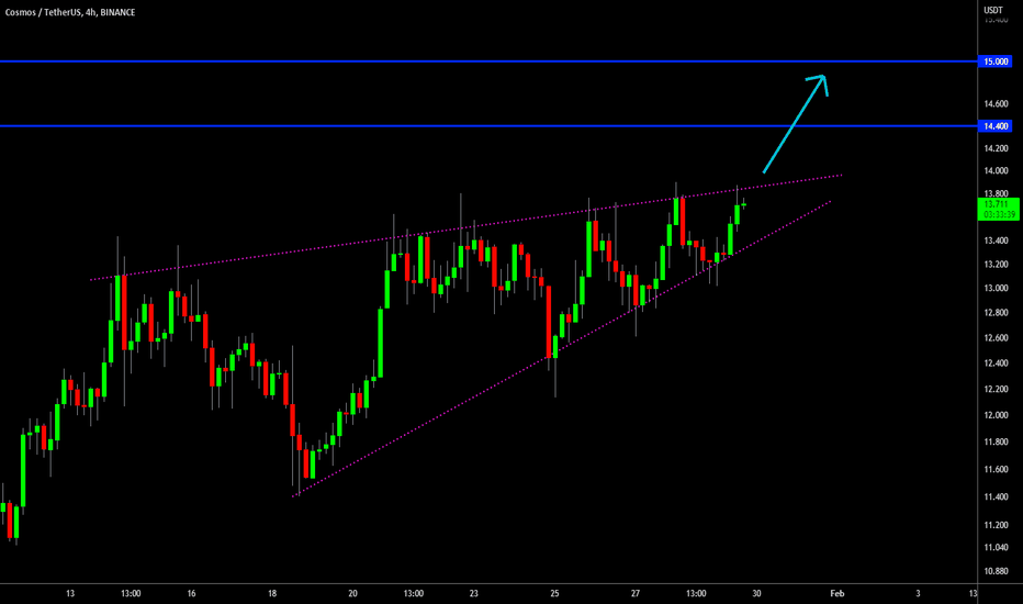 🔥 ATOM Rising Wedge Bullish Break Out Soon