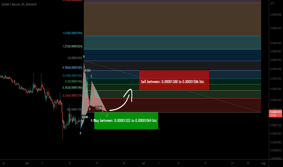SONM (SNM) formed bullish Gartley for upto 48% pump