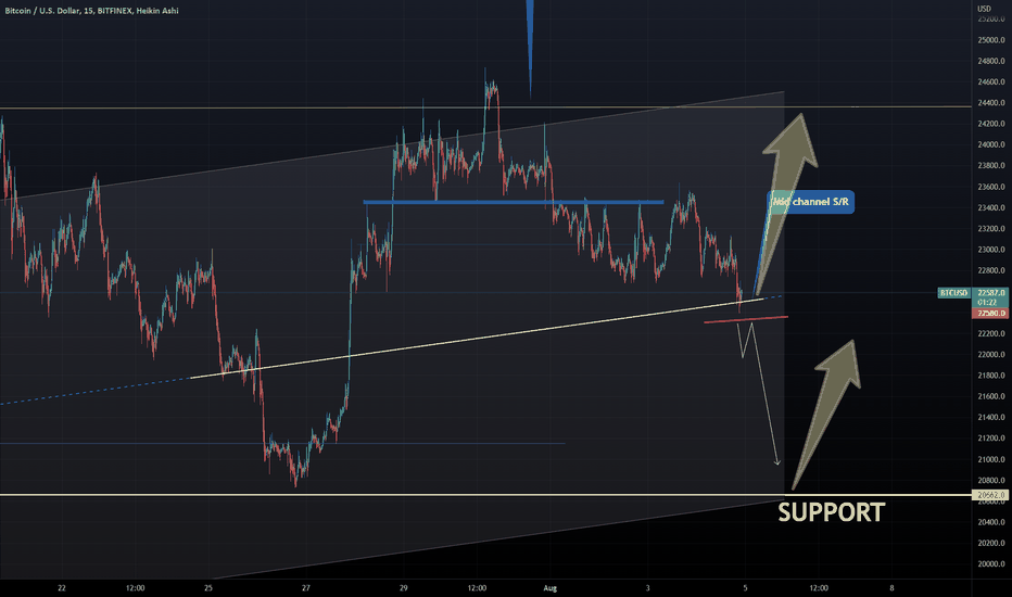 BITCOIN AT SUPPORT- Will it last?