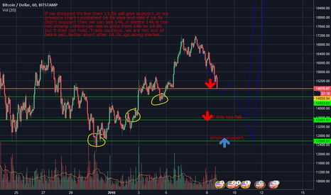 More fall can take place..14k to 13k ..panic sells begins