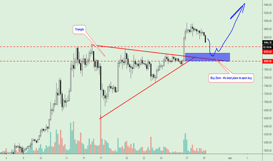 BTC/USD, why we should open buy after a pullback 