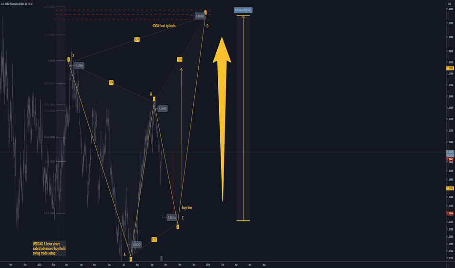 usdcad h8 advanced xabcd buy/hold setup swing