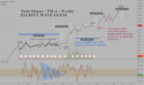 Tesla Motors - TSLA - Weekly - Elliott Wave (Guess)