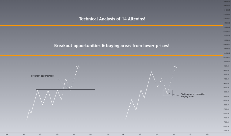 Buying Areas of 14 Altcoins!