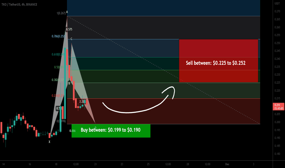 Toko Token (TKO) forming bullish BAT for upto 32.50% pump