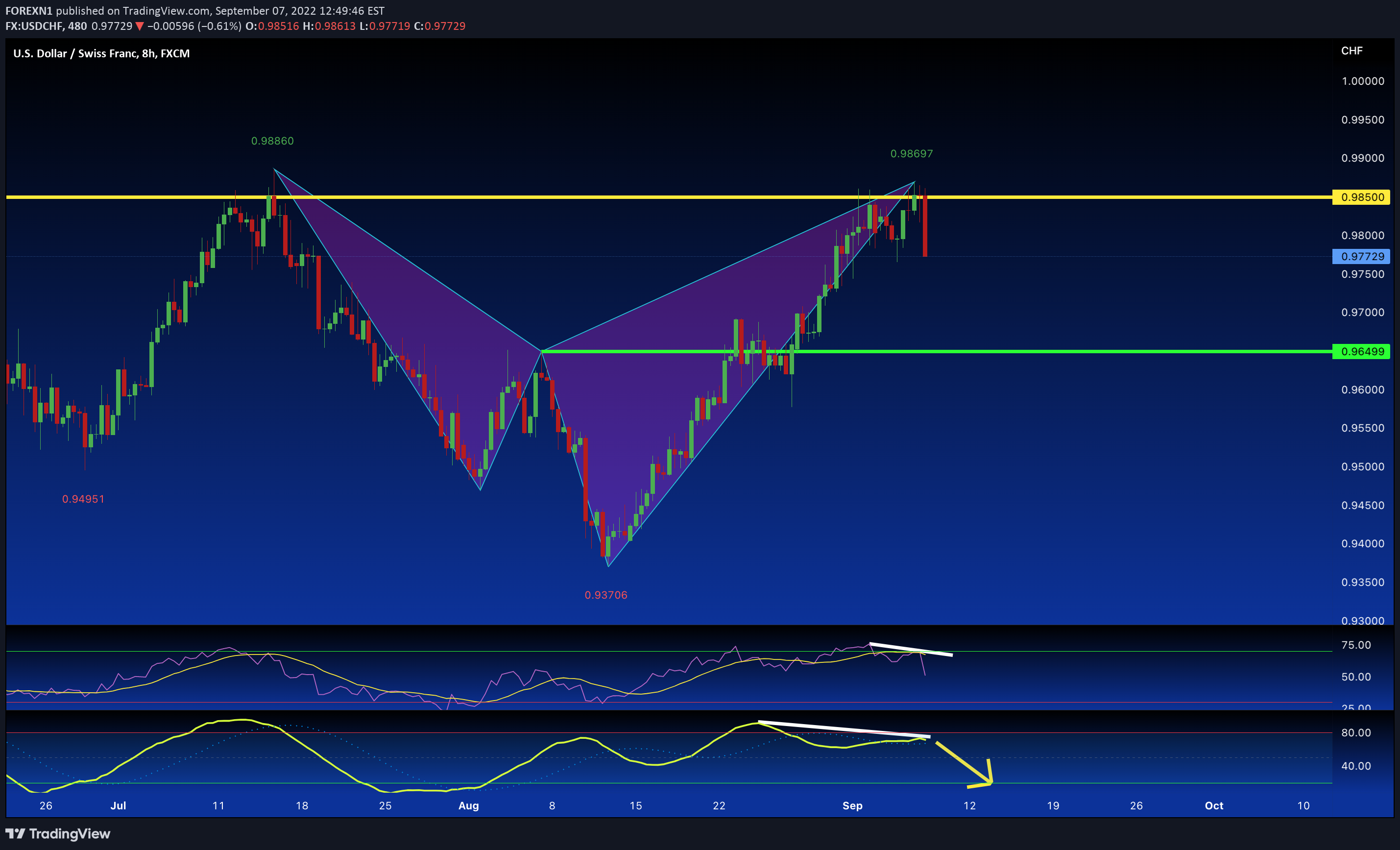 FX:USDCHF Idea Chart Image by FOREXN1