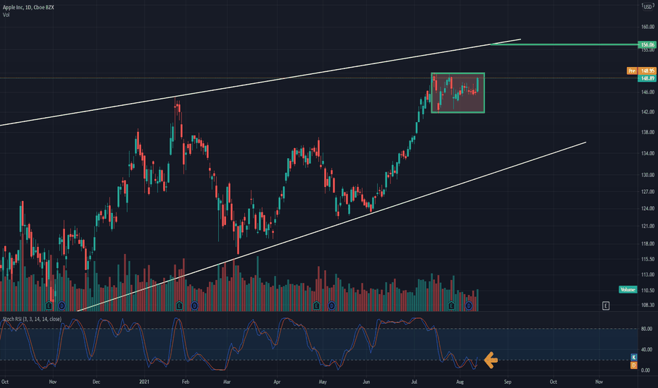 AAPL: Ready to peak at 156