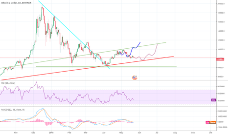 BTC to test bottom of long term bullish trendline - then should