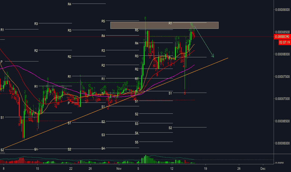 Ripple ( XRP/BTC) - Double top