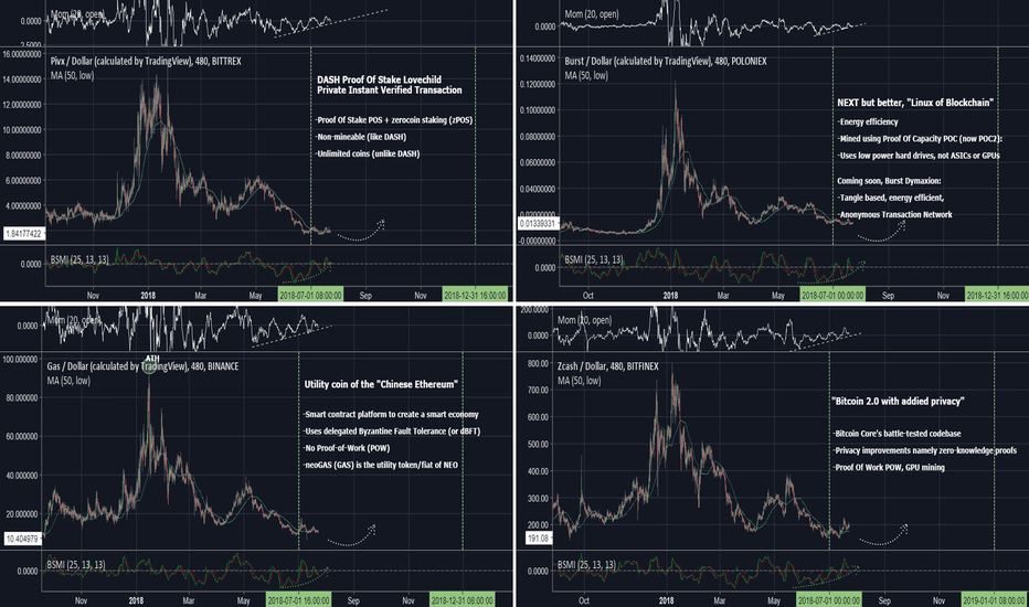 4 distinct beasts PIVX BURST ZCASH GAS: six month head to head