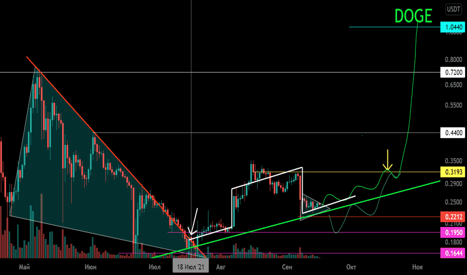 DOGE/USDT Среднесрочная работа.