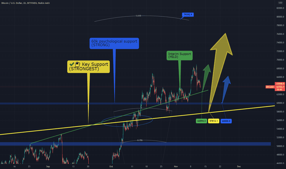 BITCOIN - 3 Support Levels 🤿🌊