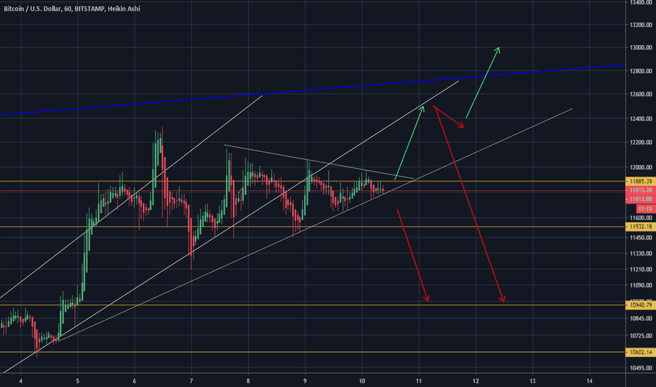 BITCOIN -  Crossroad $12.500-13k or $11k
