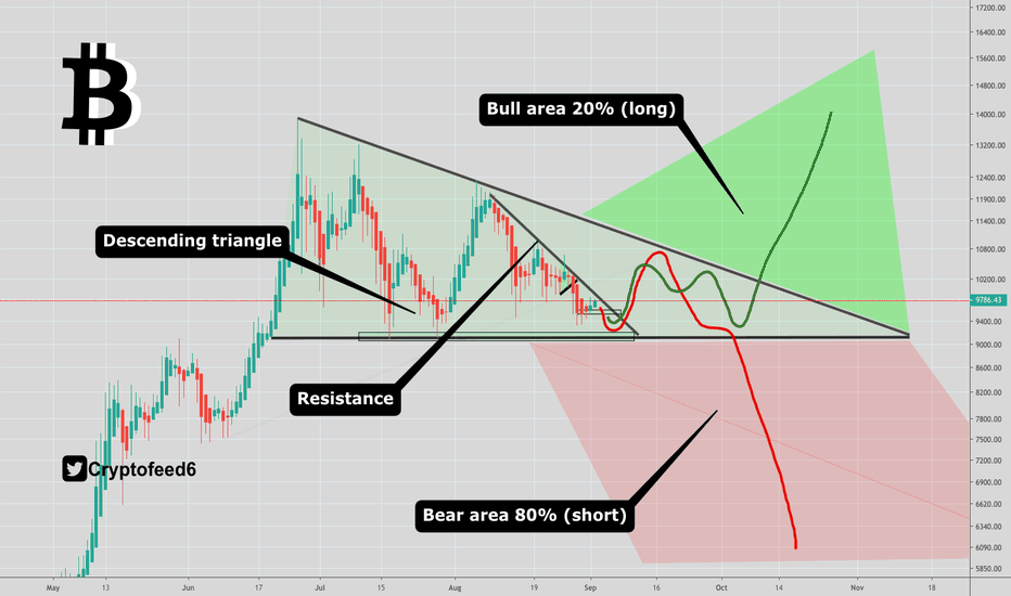 Next for Bitcoin: possible descending triangle (long term)