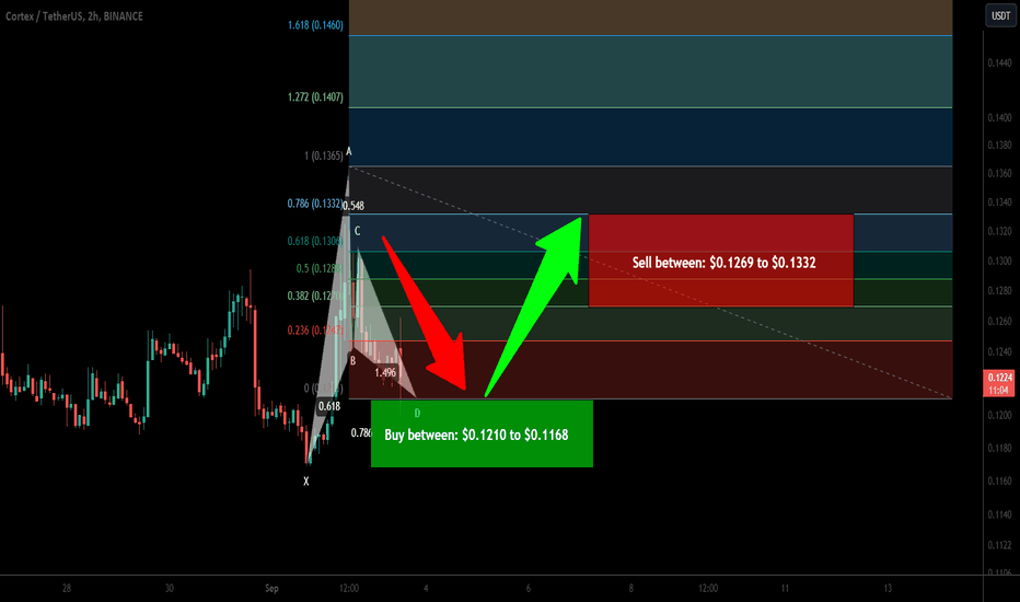 Cortex (CTXC) formed bullish Gartley for upto 14% pump