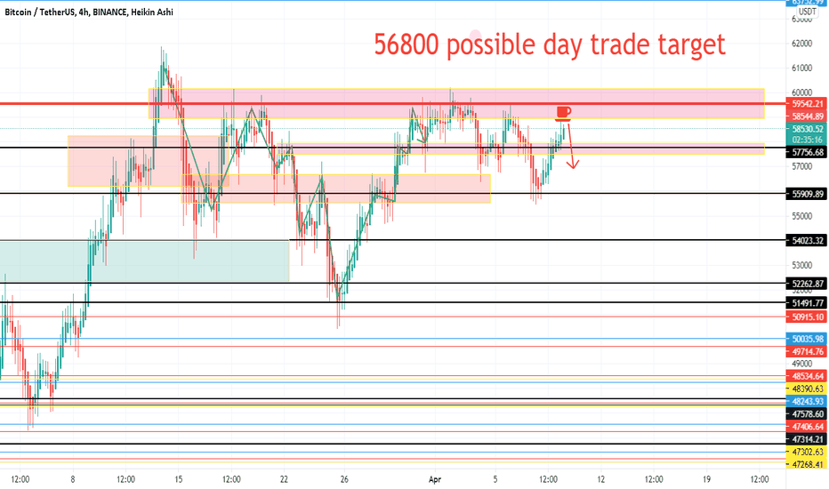 BITCOIN 56800 POSSIBLE NEXT DAY TARGET-WHALES DATA SHOWS SHORT🐳