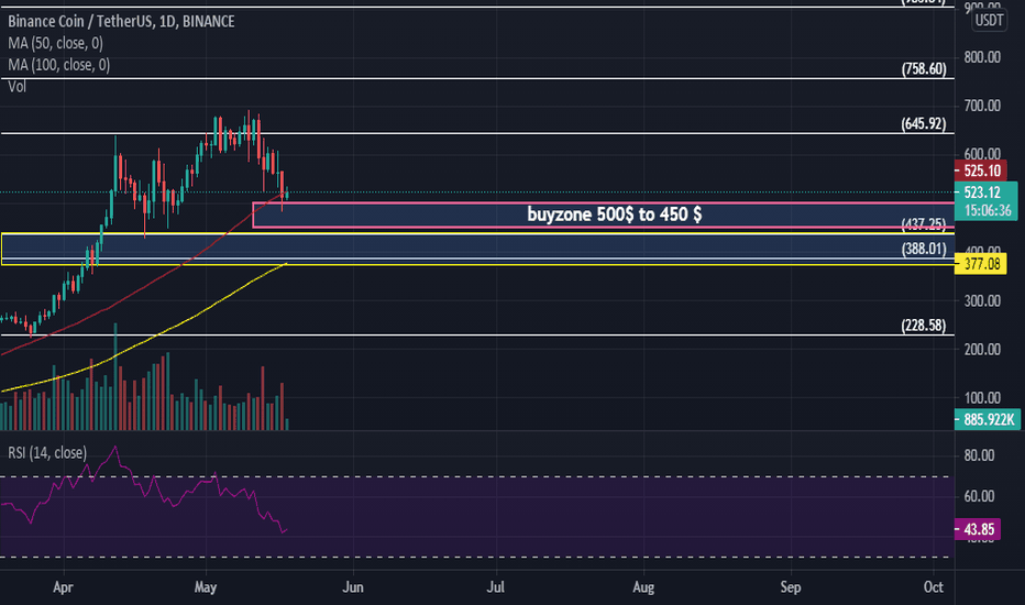 New Binance Coin BNB buy zone to summer 2021