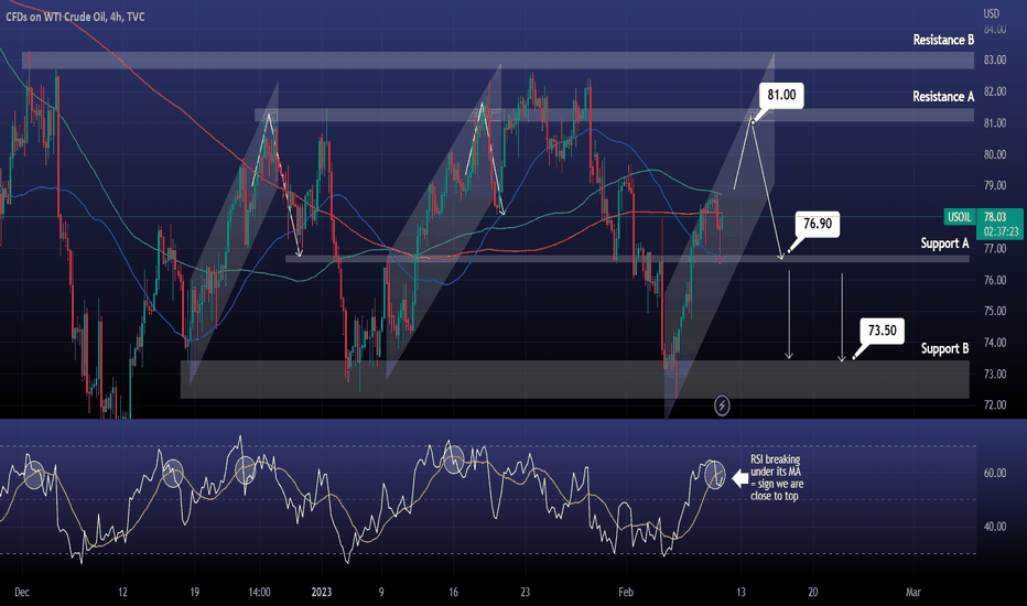 WTI CRUDE OIL Last push before rejection