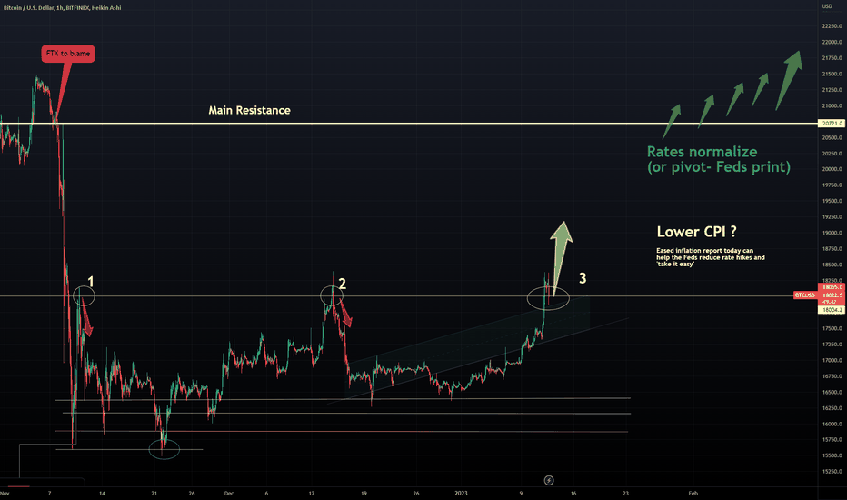 BITCOIN- Inflation is Better, Jobs are ok, Let's go Biden