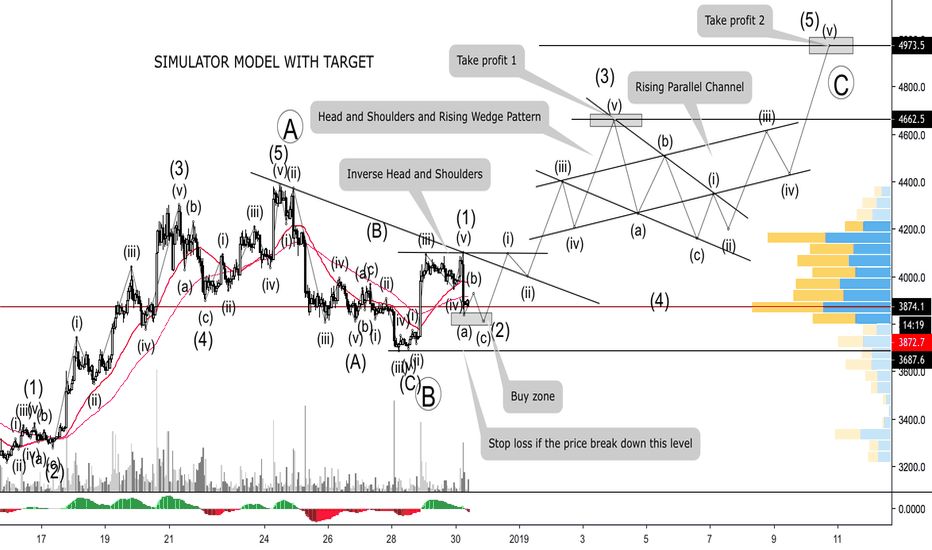 BITCOIN - SIMULATOR MODEL - ELLIOT TARGET IN MIDDLE TERM