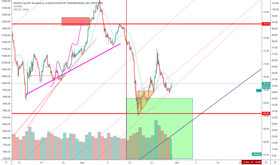 BTC dominance at support ready to pump! And price?