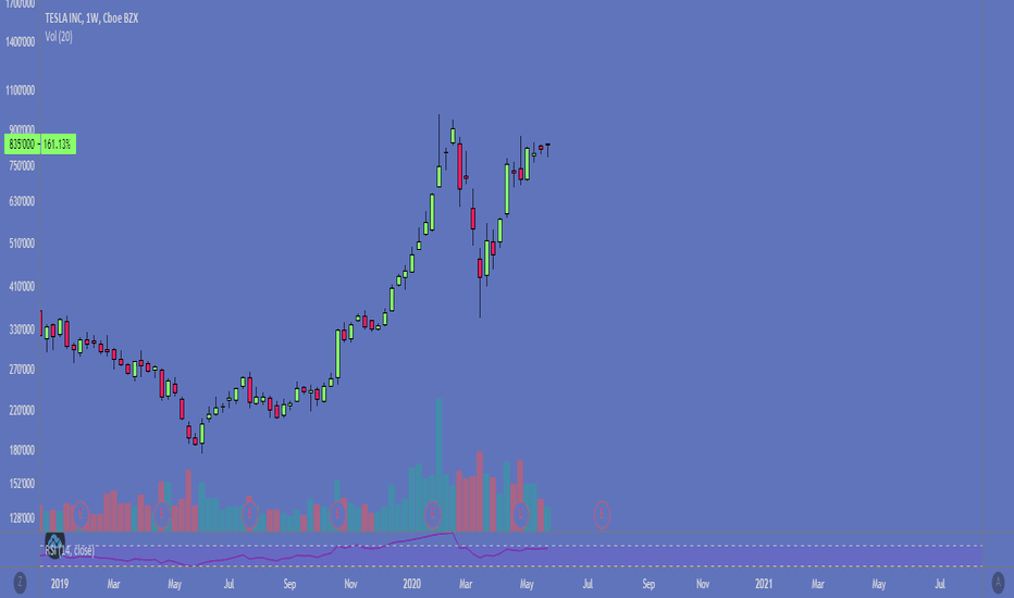 TSLA Weekly Chart looking bullish