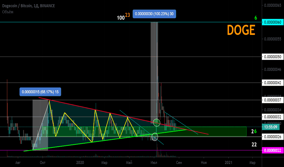DOGE локальная работа. Прошлая идея безопасный вход +100%-118%