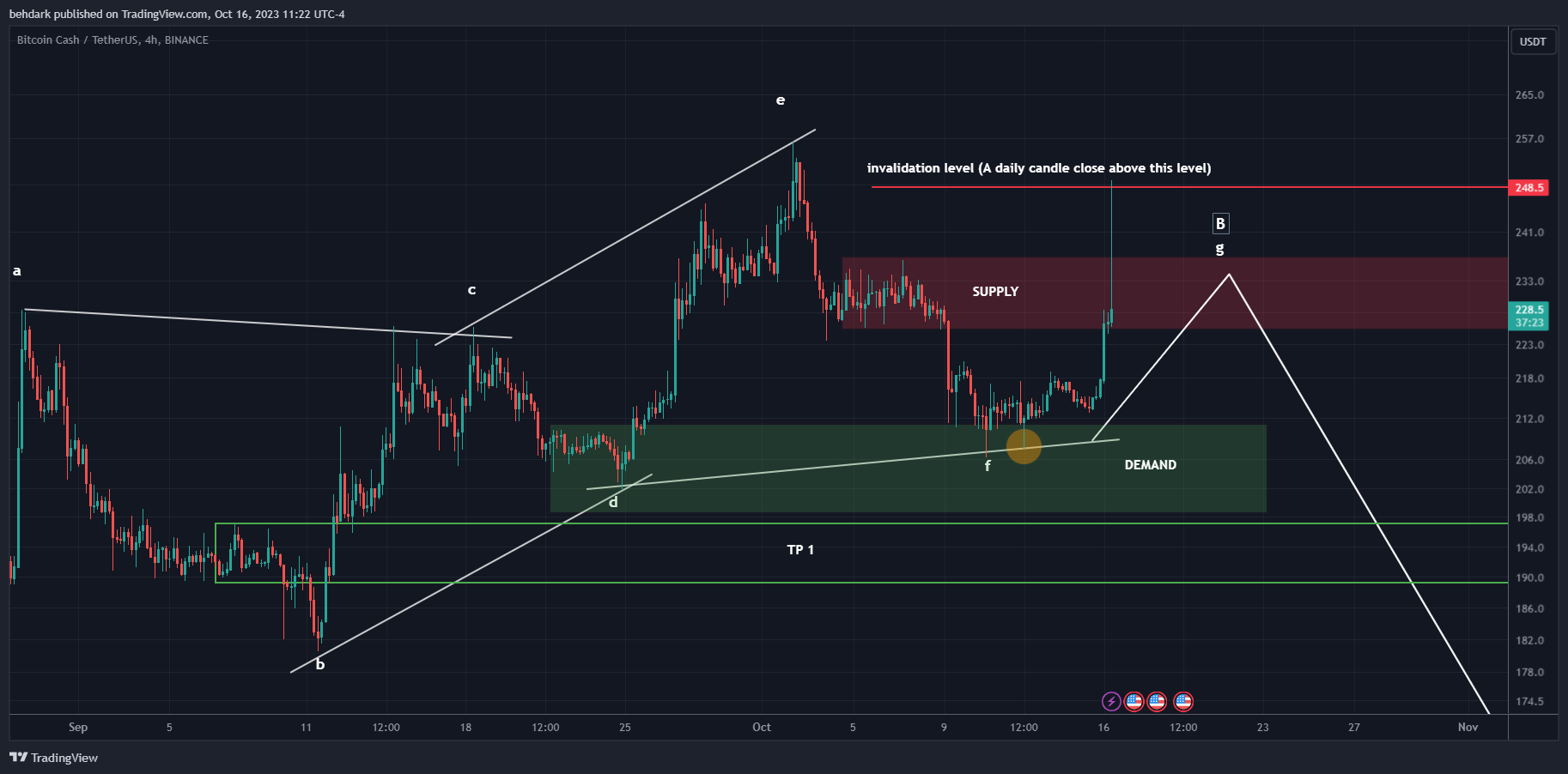 BINANCE:BCHUSDT Chart Image by behdark