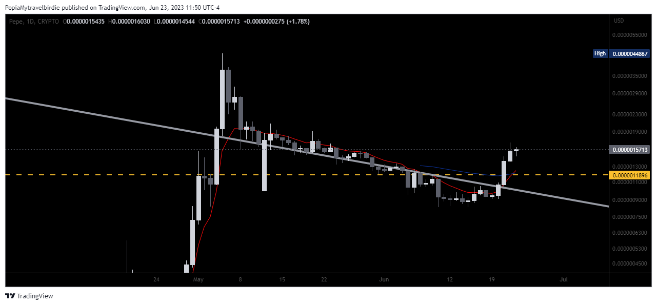 CRYPTO:PEPEUSD Chart Image by PopiaMytravelbirdie