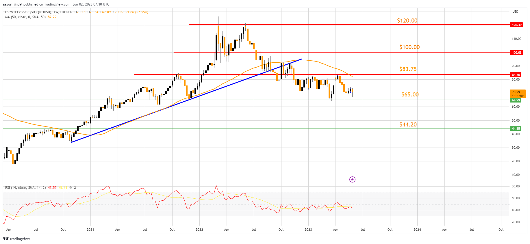 FXOPEN:XTIUSD Chart Image by aayushjindal