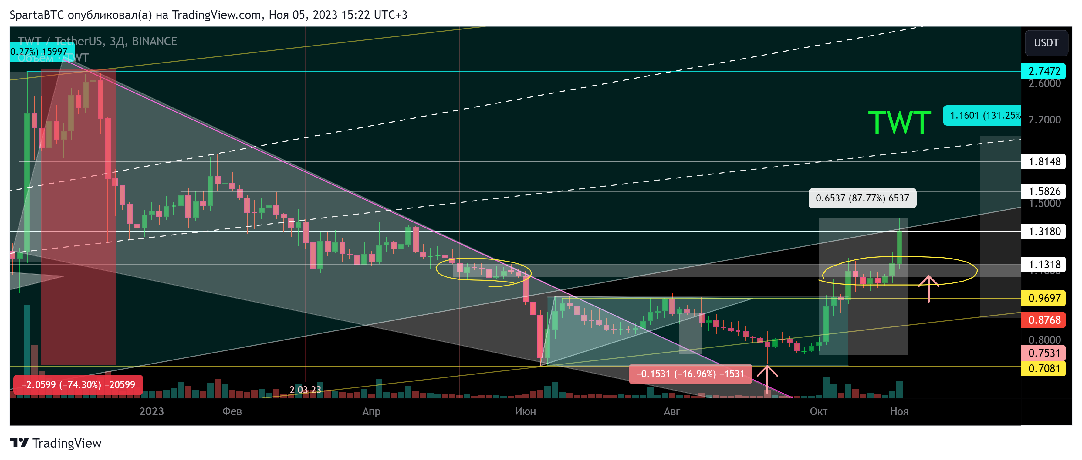 BINANCE:TWTUSDT Chart Image by SpartaBTC