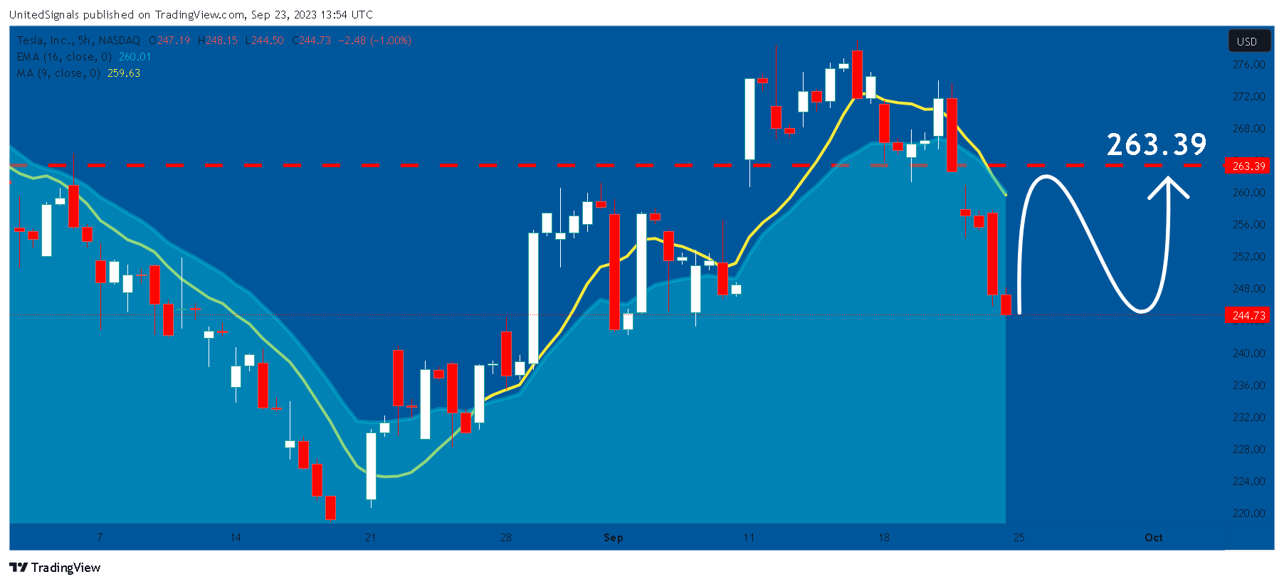 BATS:TSLA Chart Image by UnitedSignals