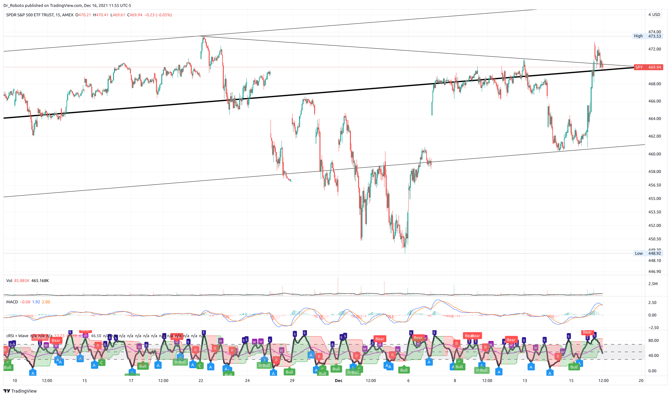 AMEX:SPY Chart Image by Dr_Roboto