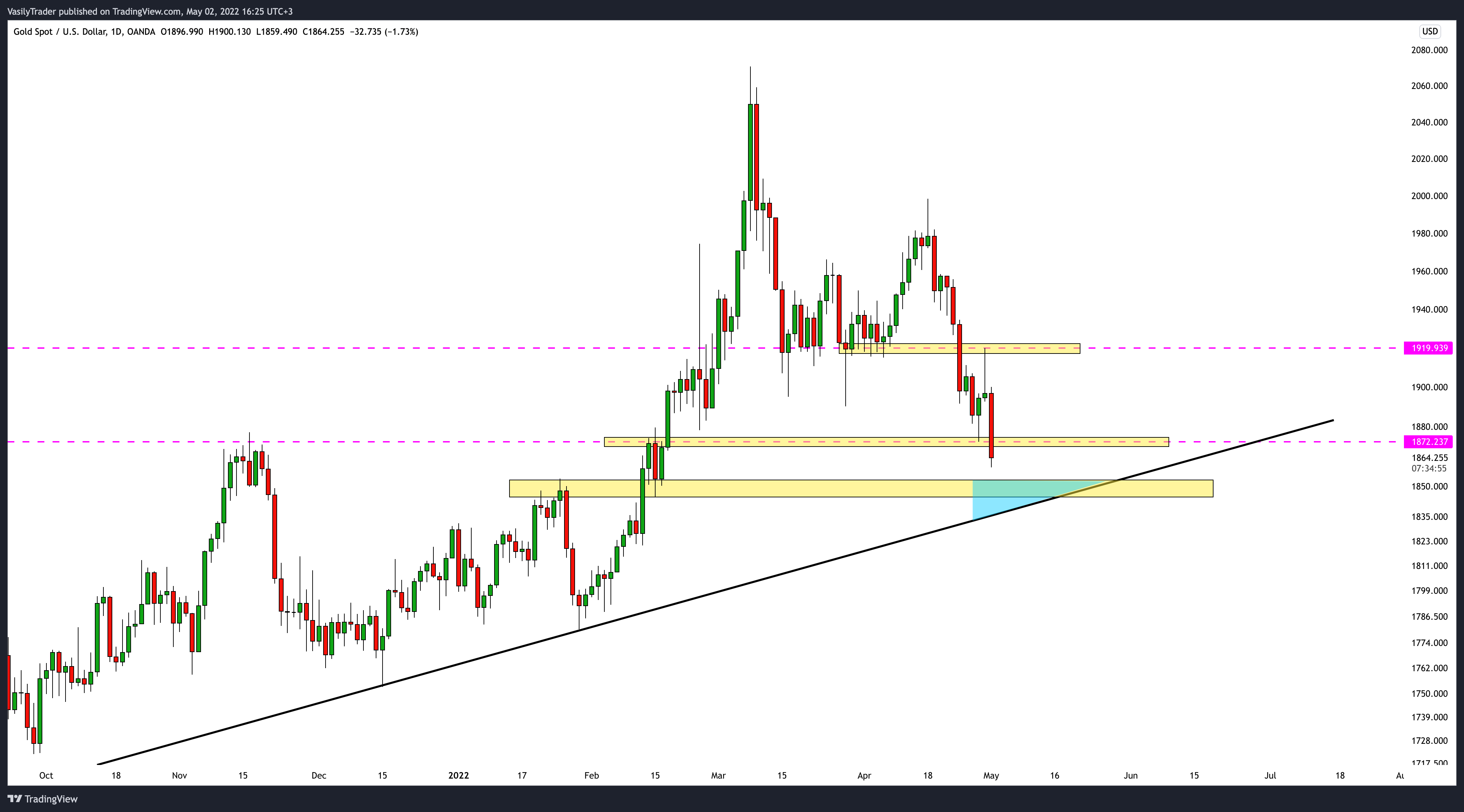OANDA:XAUUSD Chart Image by VasilyTrader