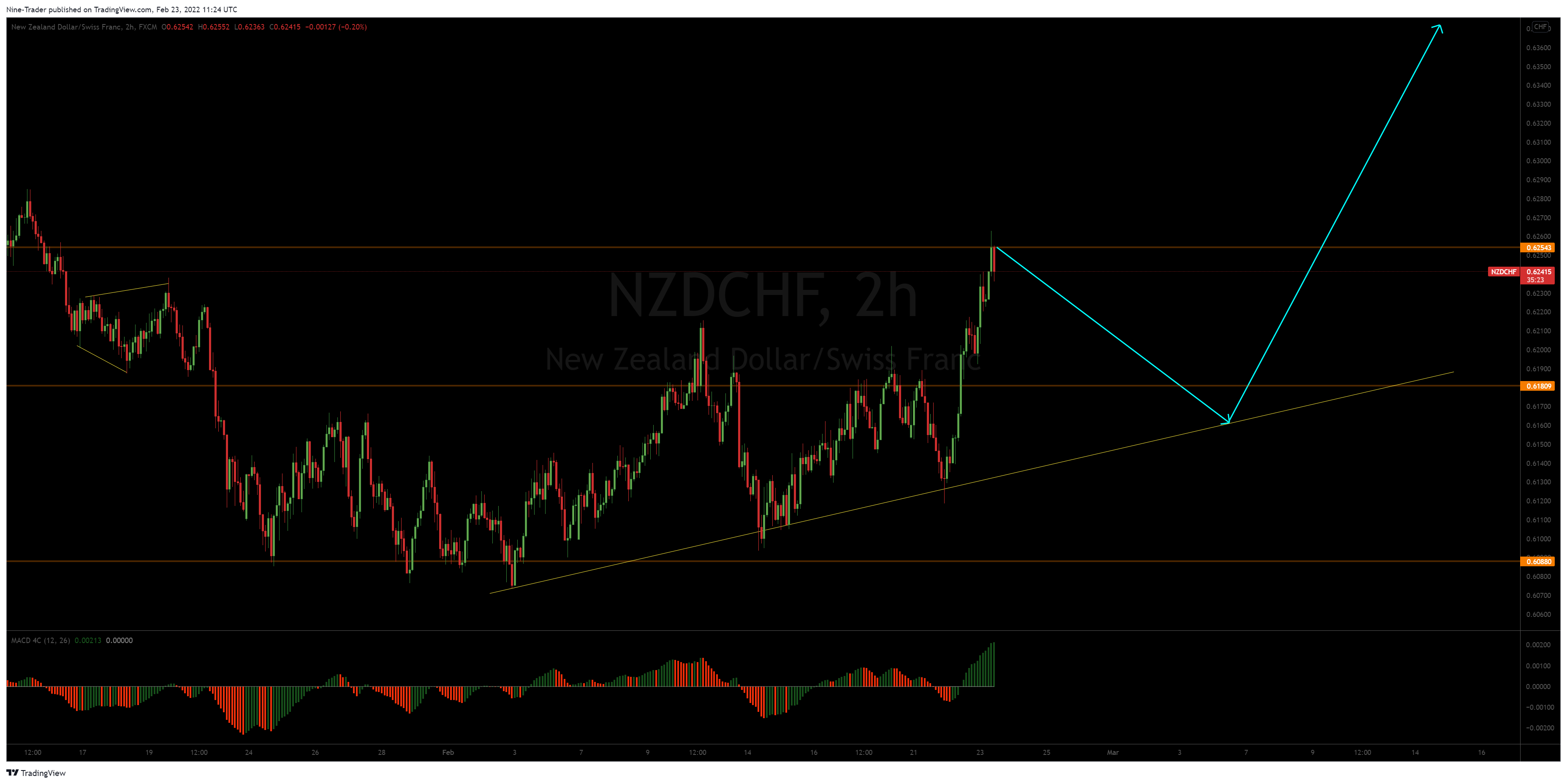 FX:NZDCHF Chart Image by Nine-Trader