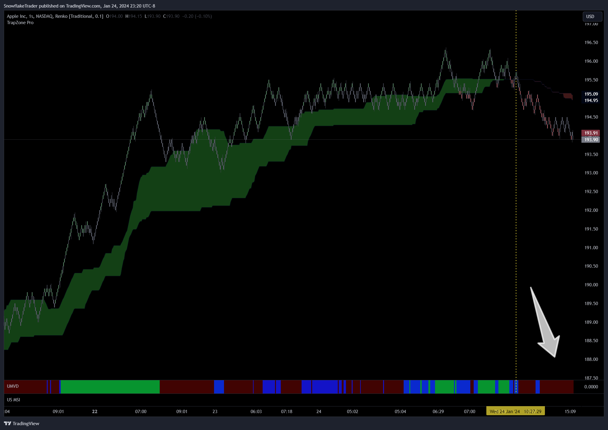 NASDAQ:AAPL Chart Image by SnowflakeTrader
