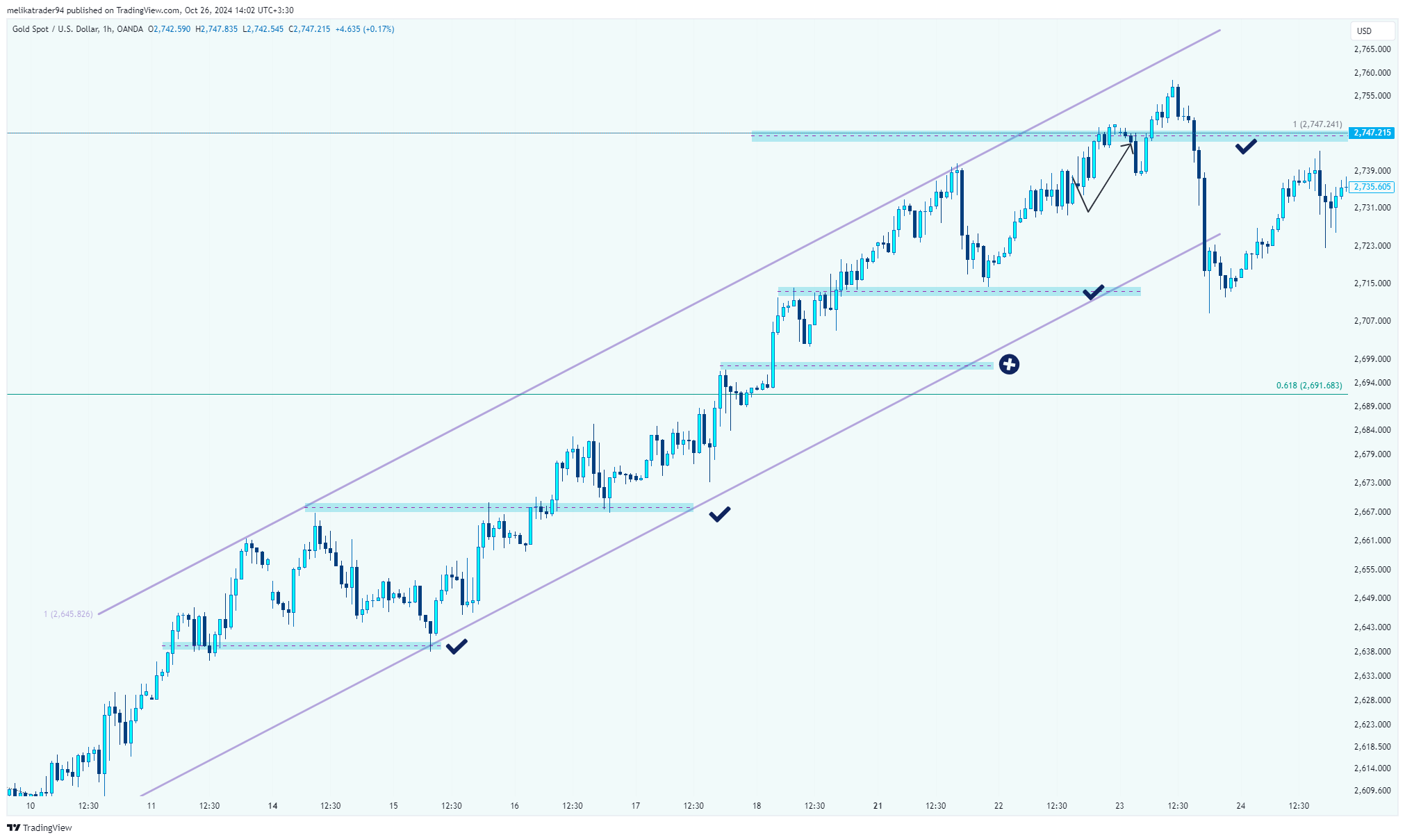 OANDA:XAUUSD Chart Image by melikatrader94