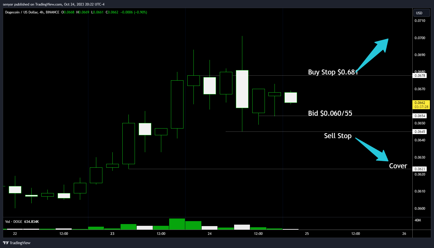 BINANCE:DOGEUSD Chart Image by senyor