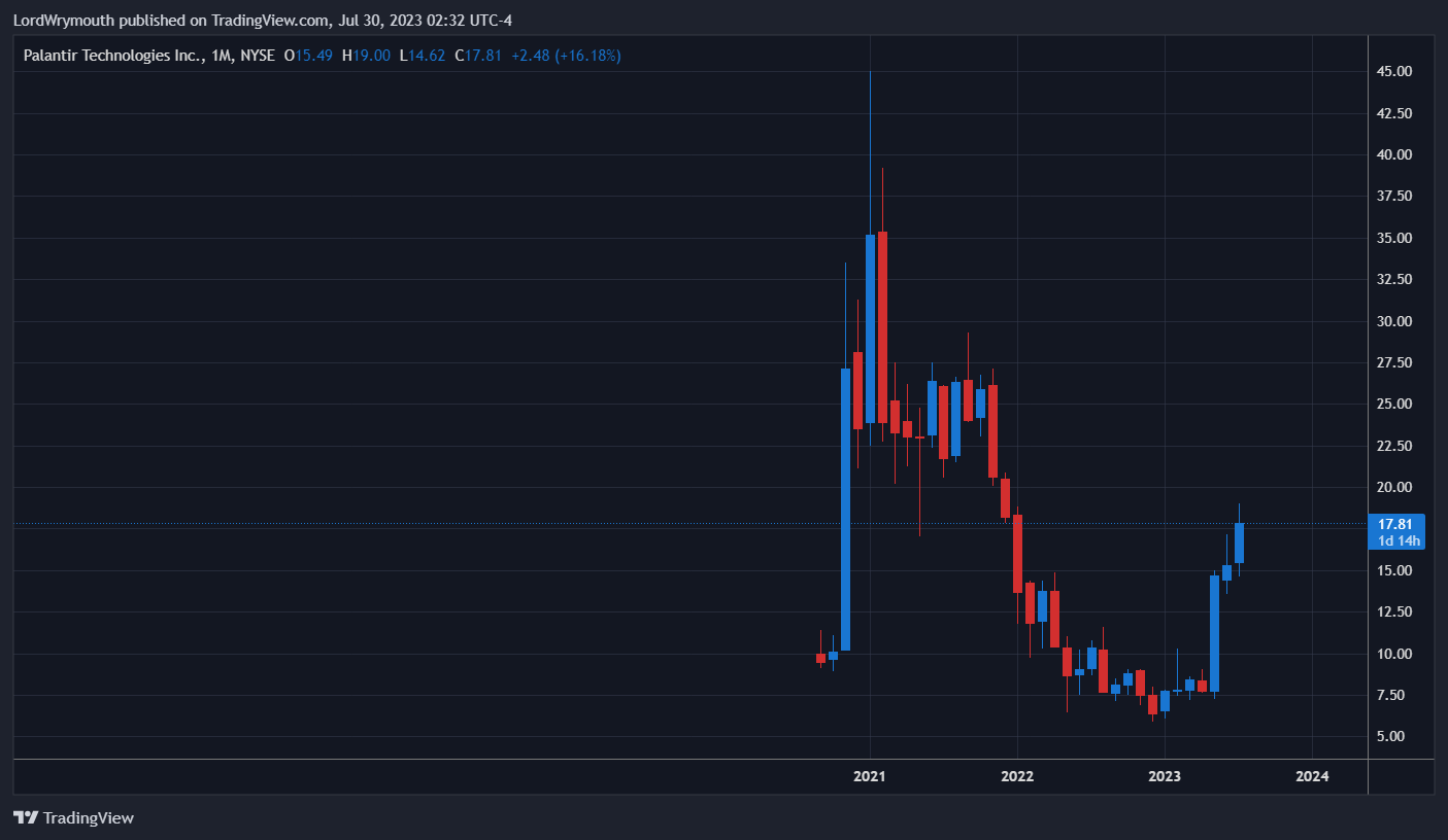 NYSE:PLTR Chart Image by LordWrymouth